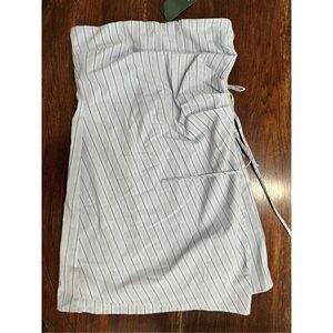 Wild Fable 90’s Vibes Blue and White Stripe Tube Top Wrap Mini Dress